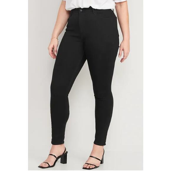 Old Navy High-Waisted Wow Super-Skinny Black Jeans for Women - 10 - NWT&OB - Picture 6 of 8